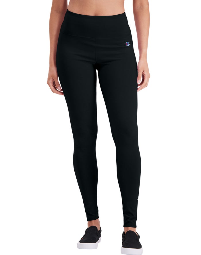 Champion Legging Dames - Zwart - Everyday Script Logo ( 194657-YXJ )